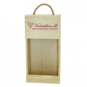 Trkasse 2 flasker m. Vinbutikken Logo