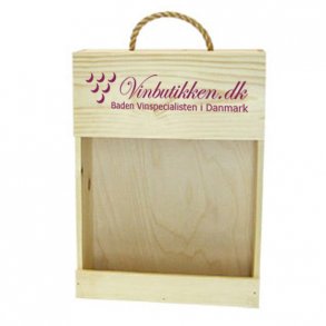 Trkasse 3 flasker m. Vinbutikken Logo