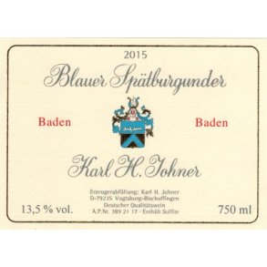 #2015 Karl H. Johner Blauer Sptburgunder (RD)