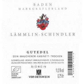 #2014 Lmmlin-Schindler Gutedel Trocken (HVID)