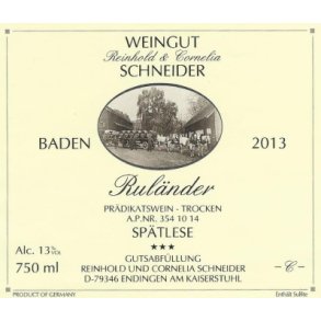 #2013 Schneider Rulnder Sptlese Trocken 