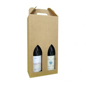 Vinkarton 2 flasker, Naturfarve